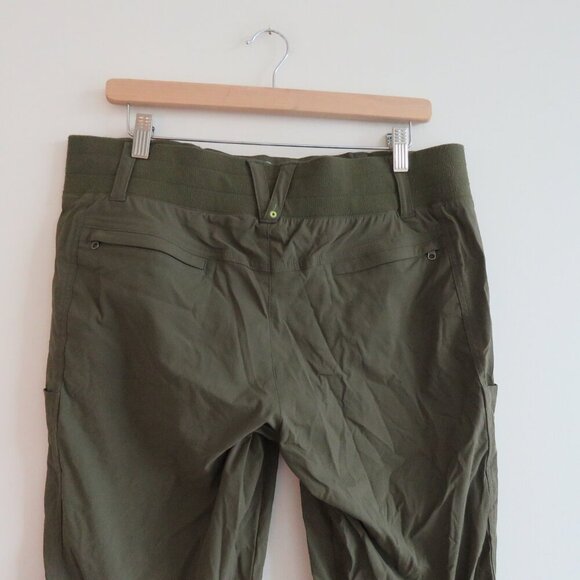 TITLE NINE Clamber Hiking Outdoor Pants in Khaki Green Gorpcore - Size US 12 - Picture 9 of 14